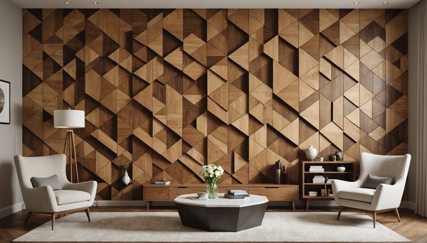 L'art mural géométrique en bois pour sublimer vos murs